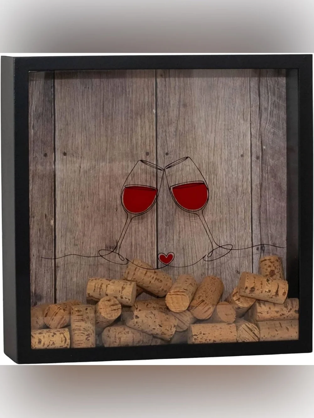 Wine Cork Bottle Stoppers Shadow Box NEW